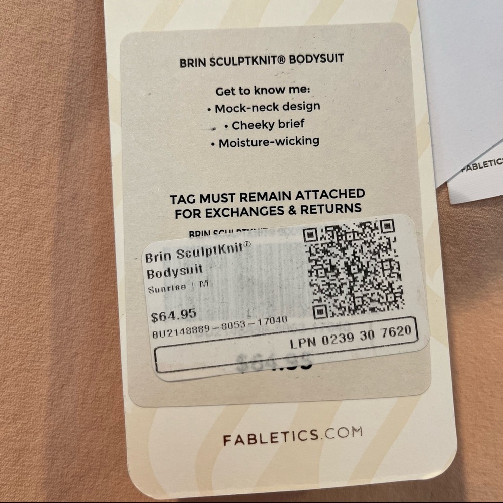 NEW! Fabletics Brin SculptKnit Bodysuit Compression Sunrise - Size M & L NWT - Picture 9 of 14